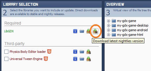 Prememos sobre a opción 'Download Nighties'. É a versión máis actual e válida.