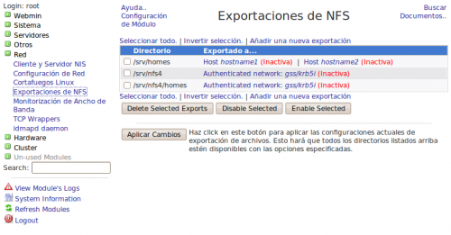 Exportacions NFS webmin.png